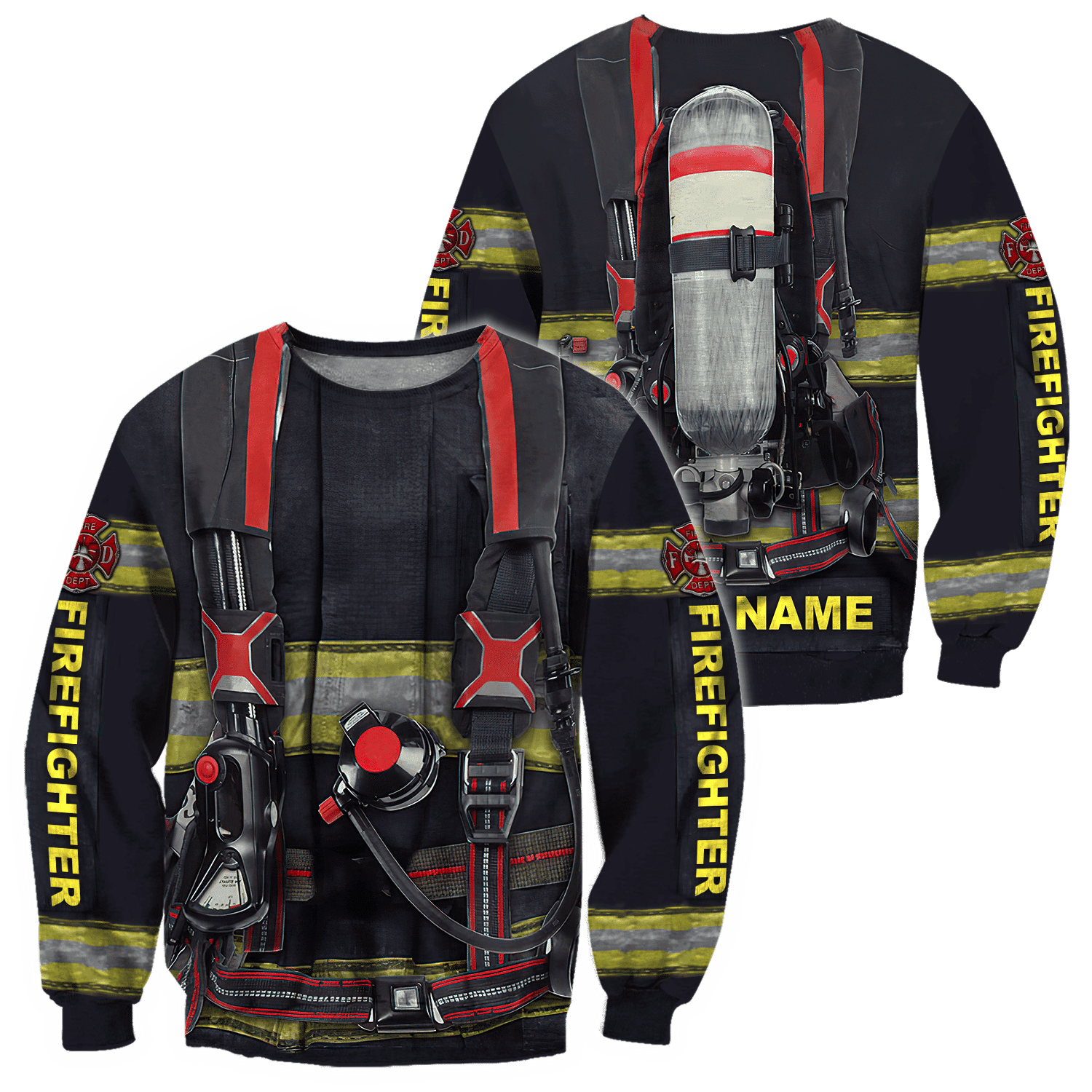 Customize Name Firefighter Hoodie For Men And Women