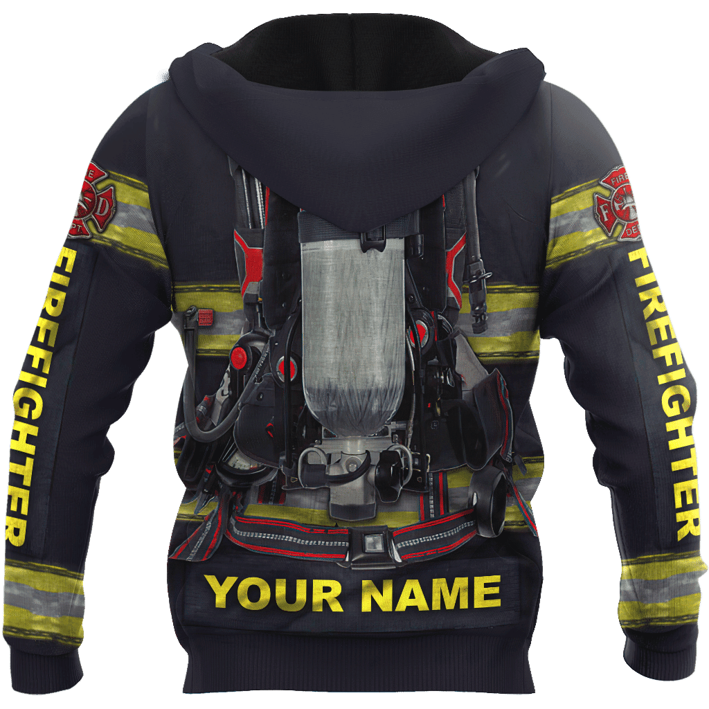 Customize Name Firefighter Hoodie For Men And Women