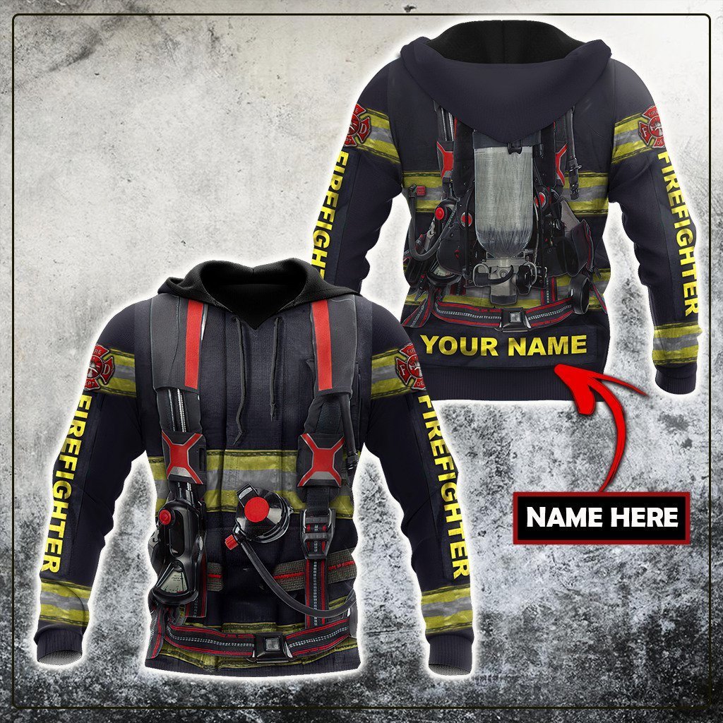 Customize Name Firefighter Hoodie For Men And Women