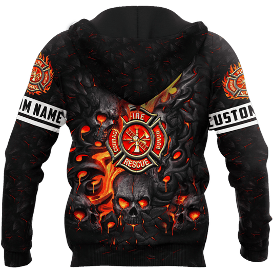 Firefighter Unisex Shirts Custom Name Xt Hoodie 3D All Over Printed