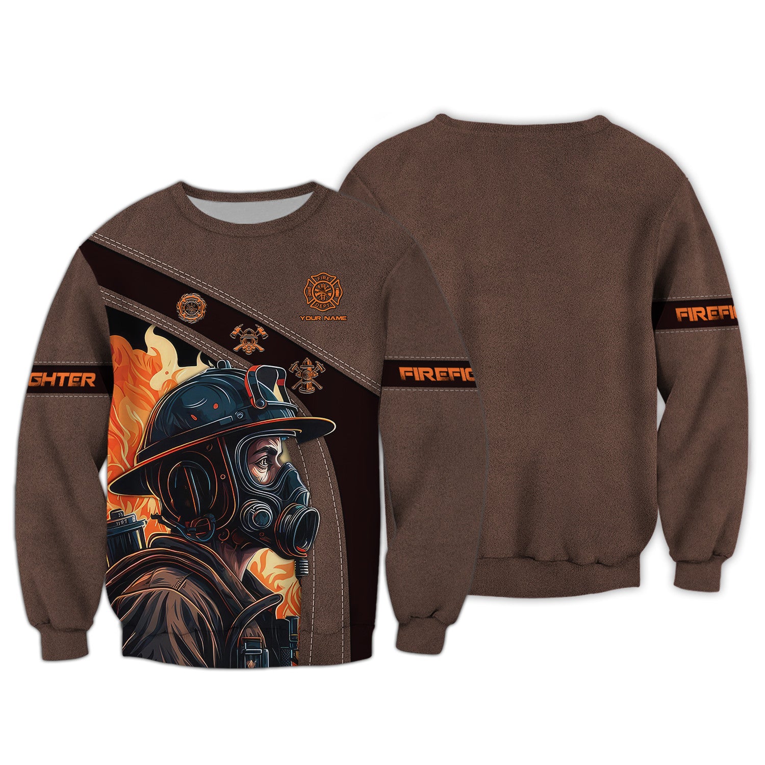 Fire Man 3D Custom Name Shirt Personalized Gift For Firefighters