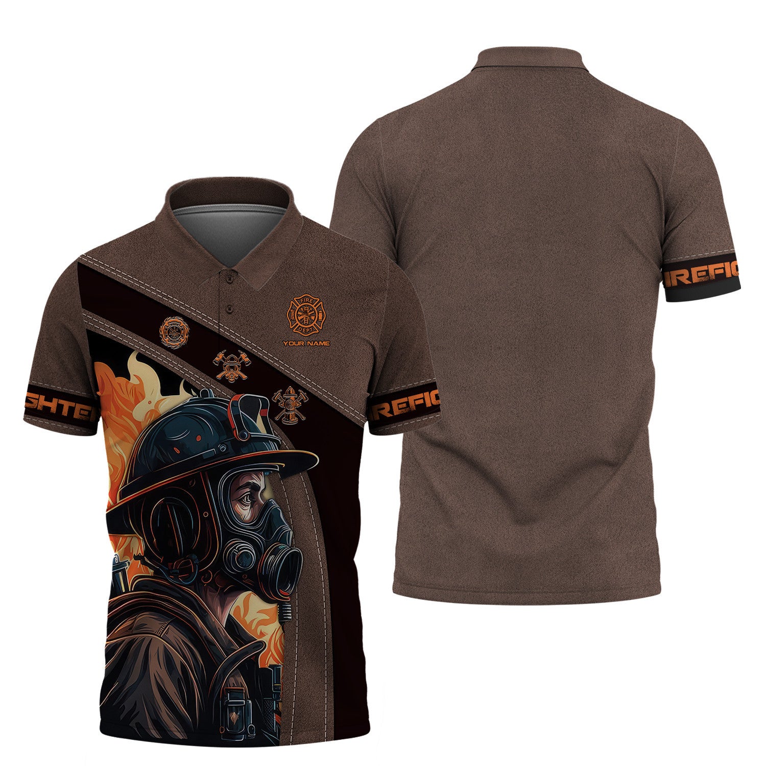 Fire Man 3D Custom Name Shirt Personalized Gift For Firefighters