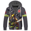 Custom Name 3D Firefirghter Zipper Hoodie Personalized Gift For Firefighters
