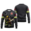 Custom Name 3D Firefirghter Zipper Hoodie Personalized Gift For Firefighters