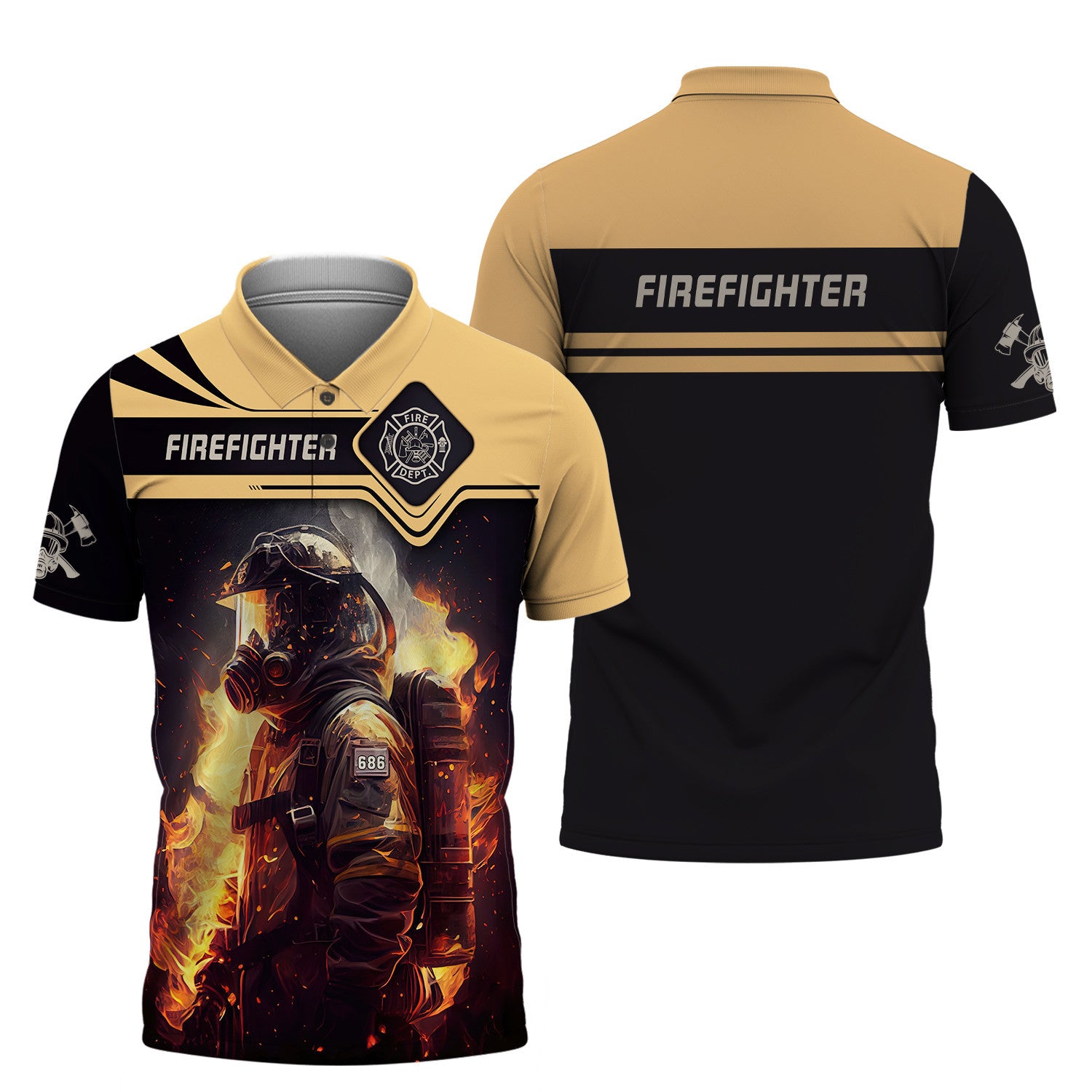Firefighter Custom Shirts Fireman 3D Shirts Firefighter Clothing