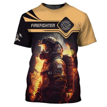 Firefighter Custom Shirts Fireman 3D Shirts Firefighter Clothing