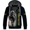 Firefighter 3D Zipper Hoodie Fireman Custom Zipper Hoodie