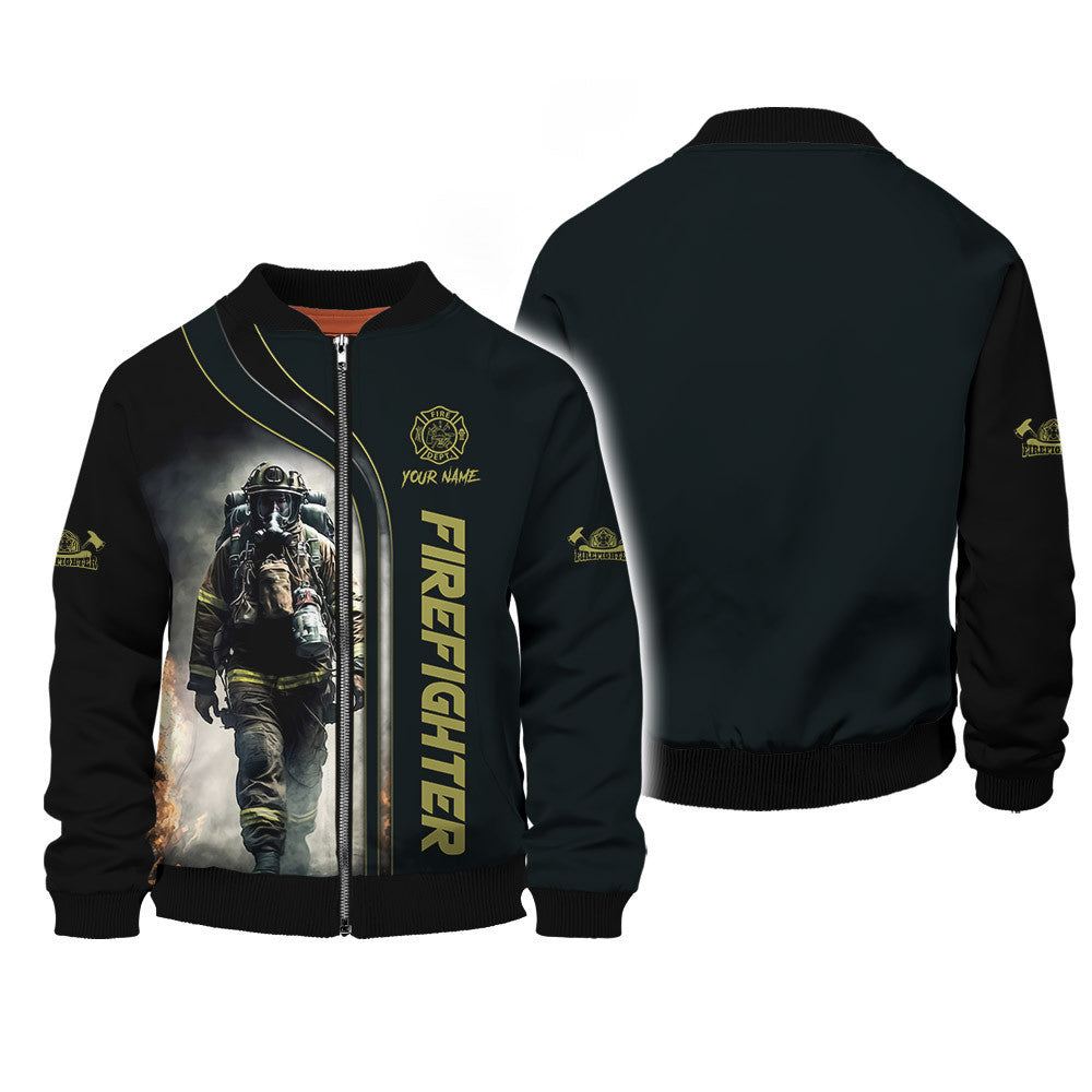 Firefighter 3D Zipper Hoodie Fireman Custom Zipper Hoodie