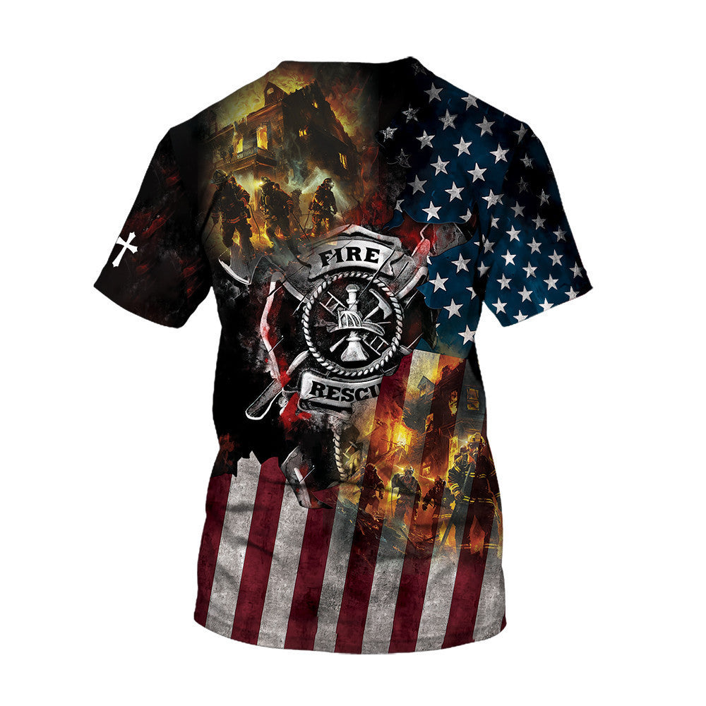 Brave Firefighter All Over Print Shirt