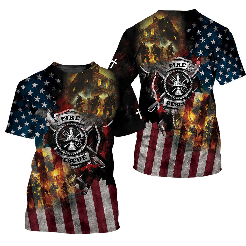 Brave Firefighter All Over Print Shirt