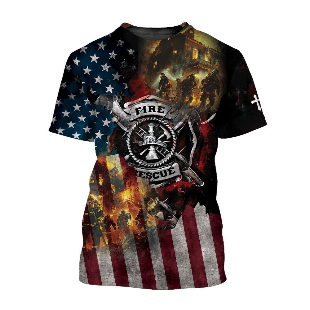Brave Firefighter All Over Print Shirt