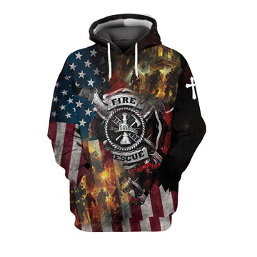 Brave Firefighter All Over Print Shirt