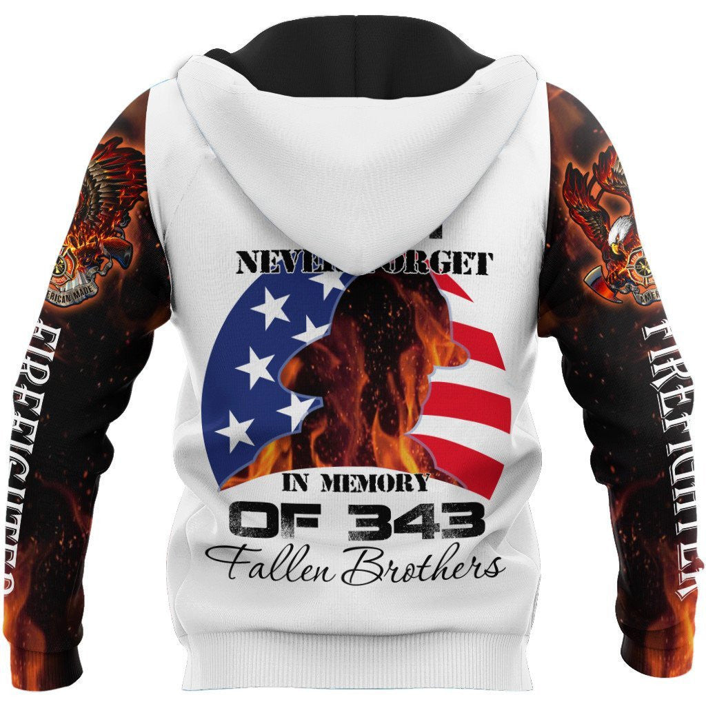Firefighter Never Forget Our Fallen Brothers 3D All Over Printed For Men And Women Hoodie