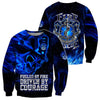 Blue Skull Firefighter Hoodie Shirts For Men And Women