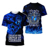 Blue Skull Firefighter Hoodie Shirts For Men And Women