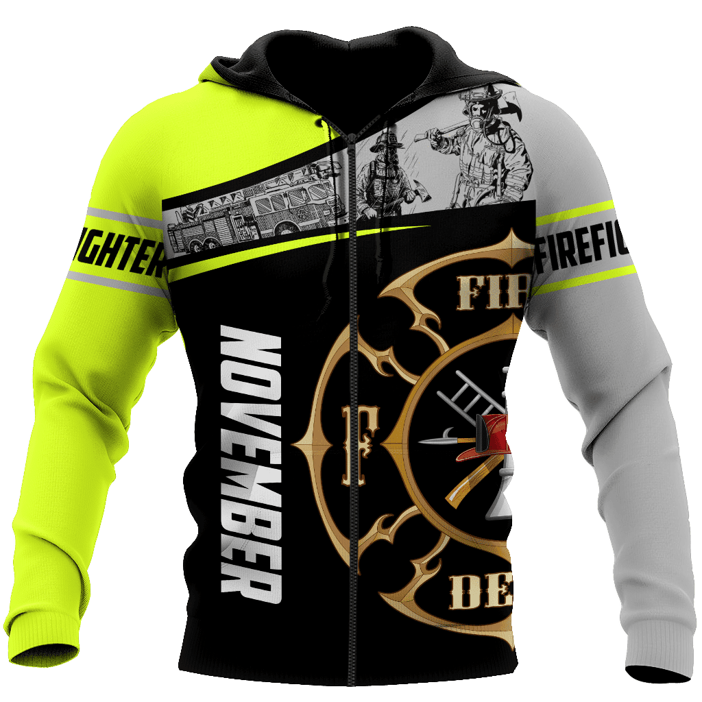 November Firefighter Hoodie For Men And Women
