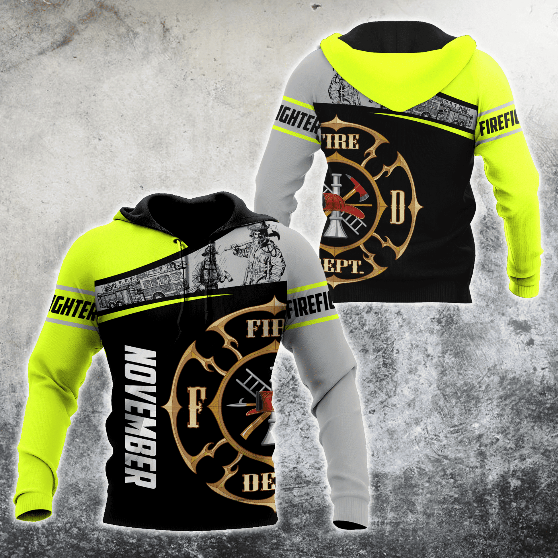 November Firefighter Hoodie For Men And Women
