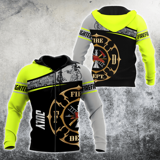 July Firefighter Hoodie For Men And Women
