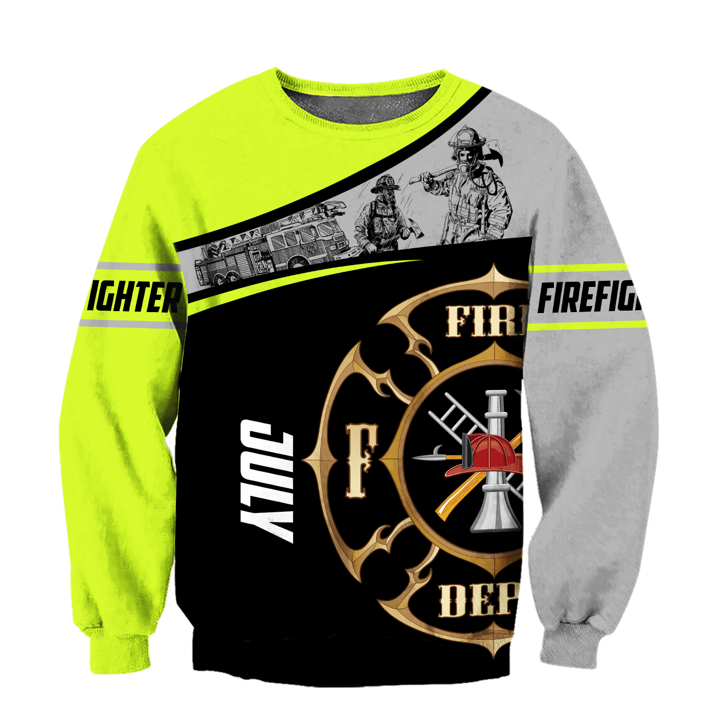 July Firefighter Hoodie For Men And Women