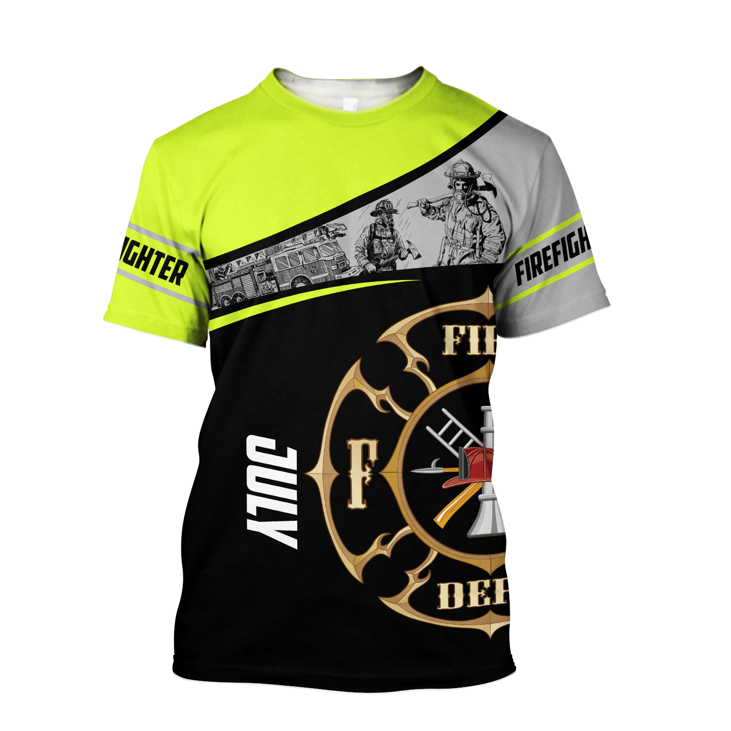 July Firefighter Hoodie For Men And Women