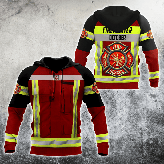 October Firefighter Hoodie For Men And Women