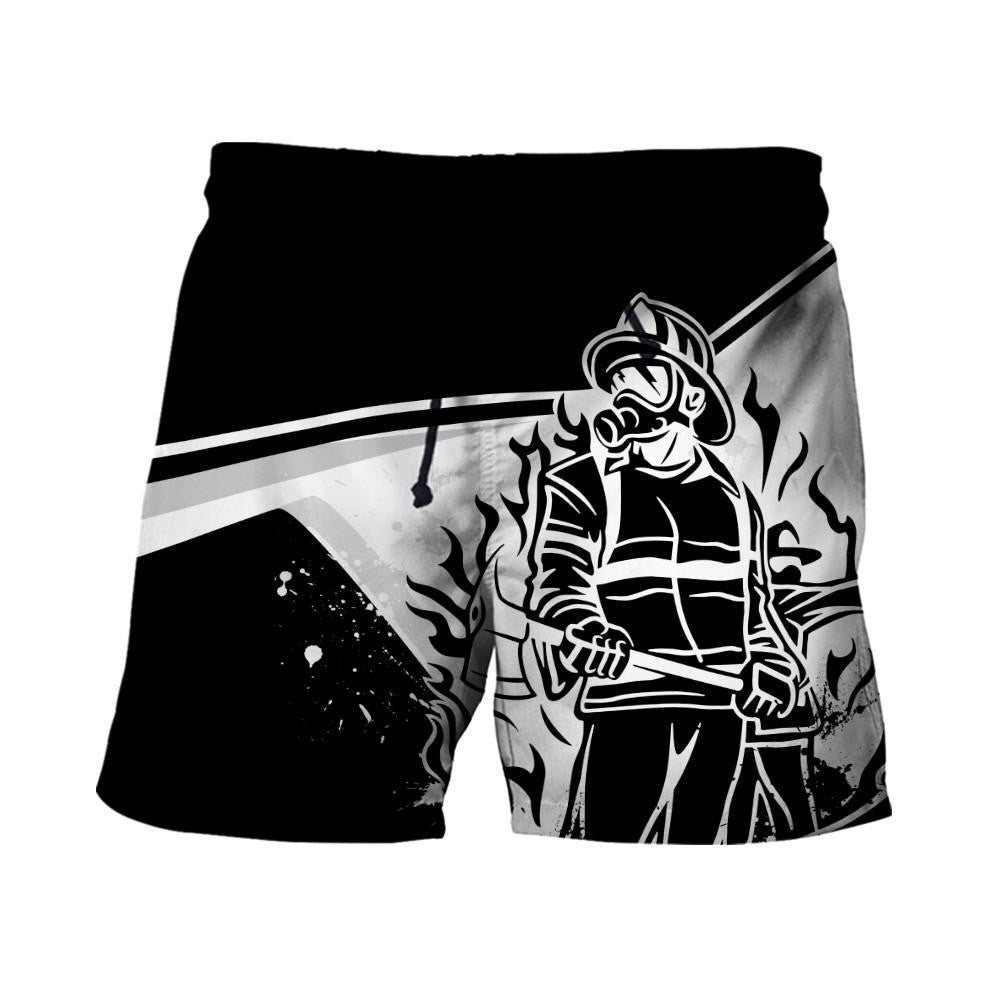 Personalized Firefighter Black White Color 3D All Over Printed Hoodie For Men And Women