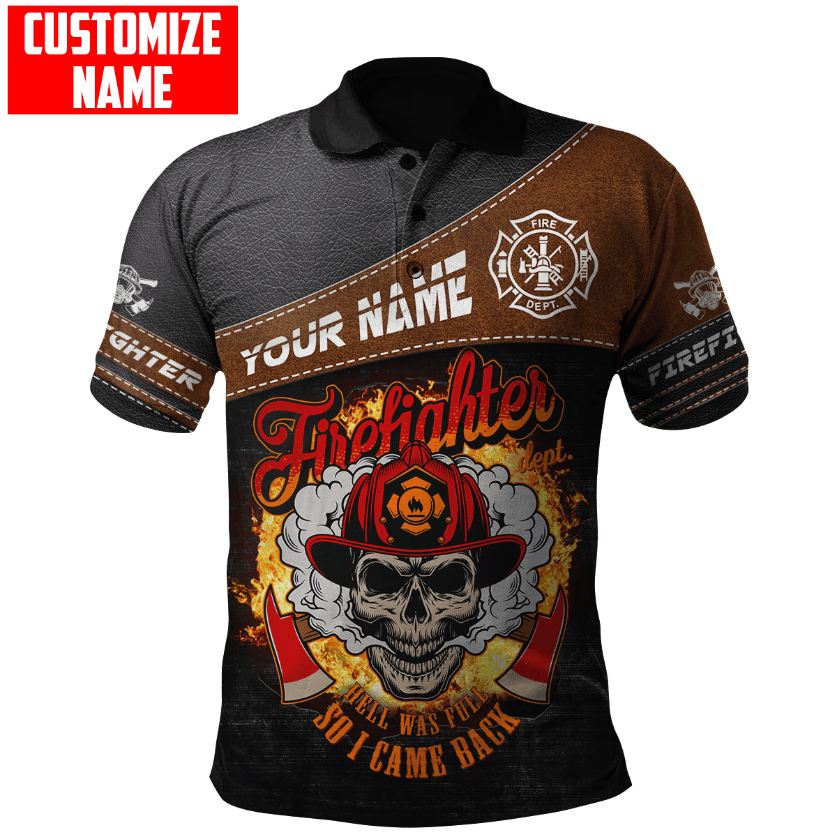 Customize Name Firefighter Unisex Shirts SN