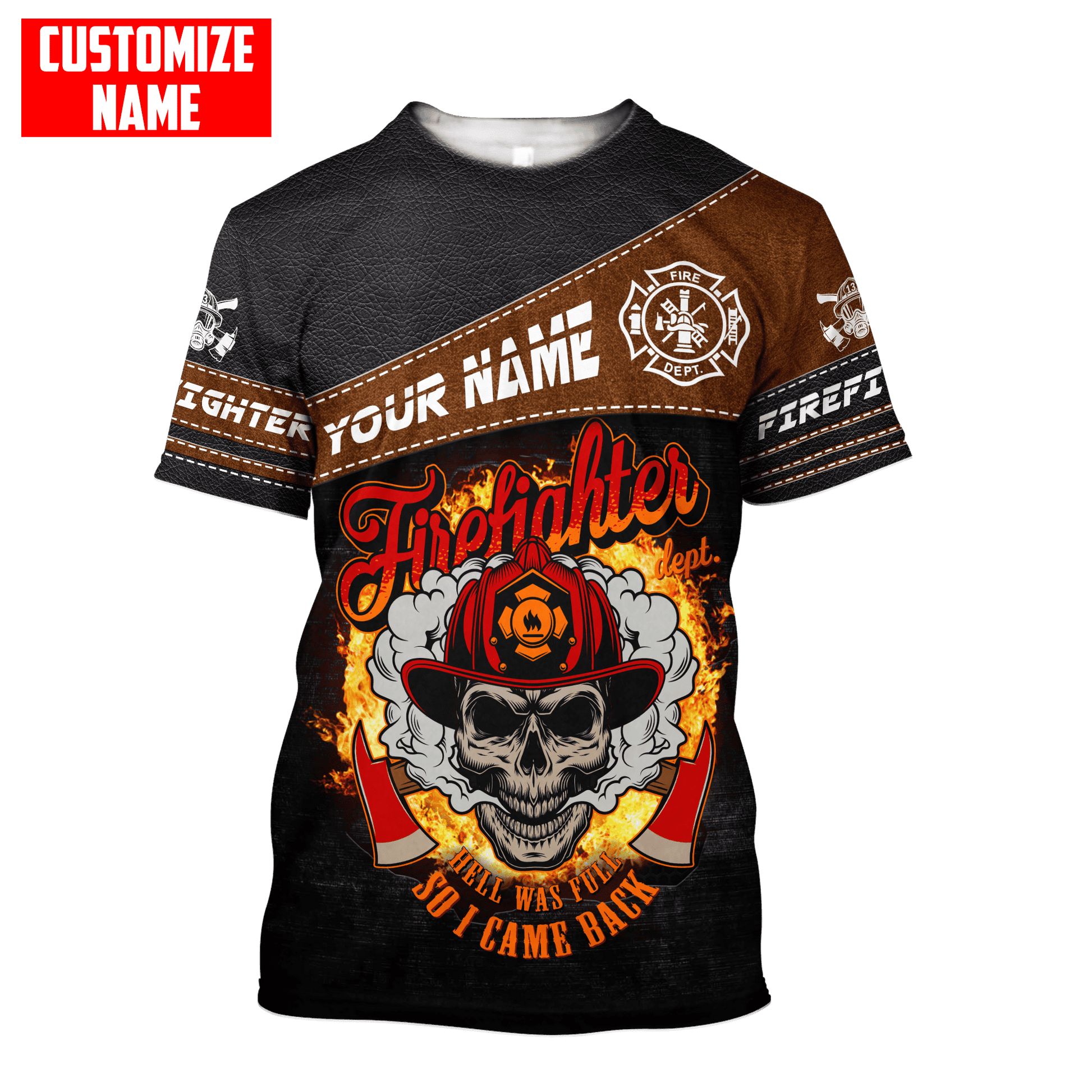 Customize Name Firefighter Unisex Shirts SN