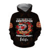 All Over Printed Firefighter's Wife Hoodie DA-MEI