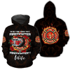 All Over Printed Firefighter's Wife Hoodie DA-MEI