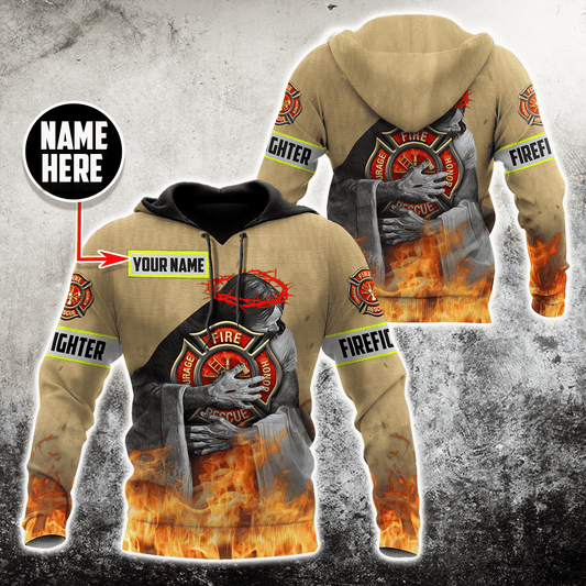 Customize Name Firefighter Hoodie Shirts For Men And Women TNA