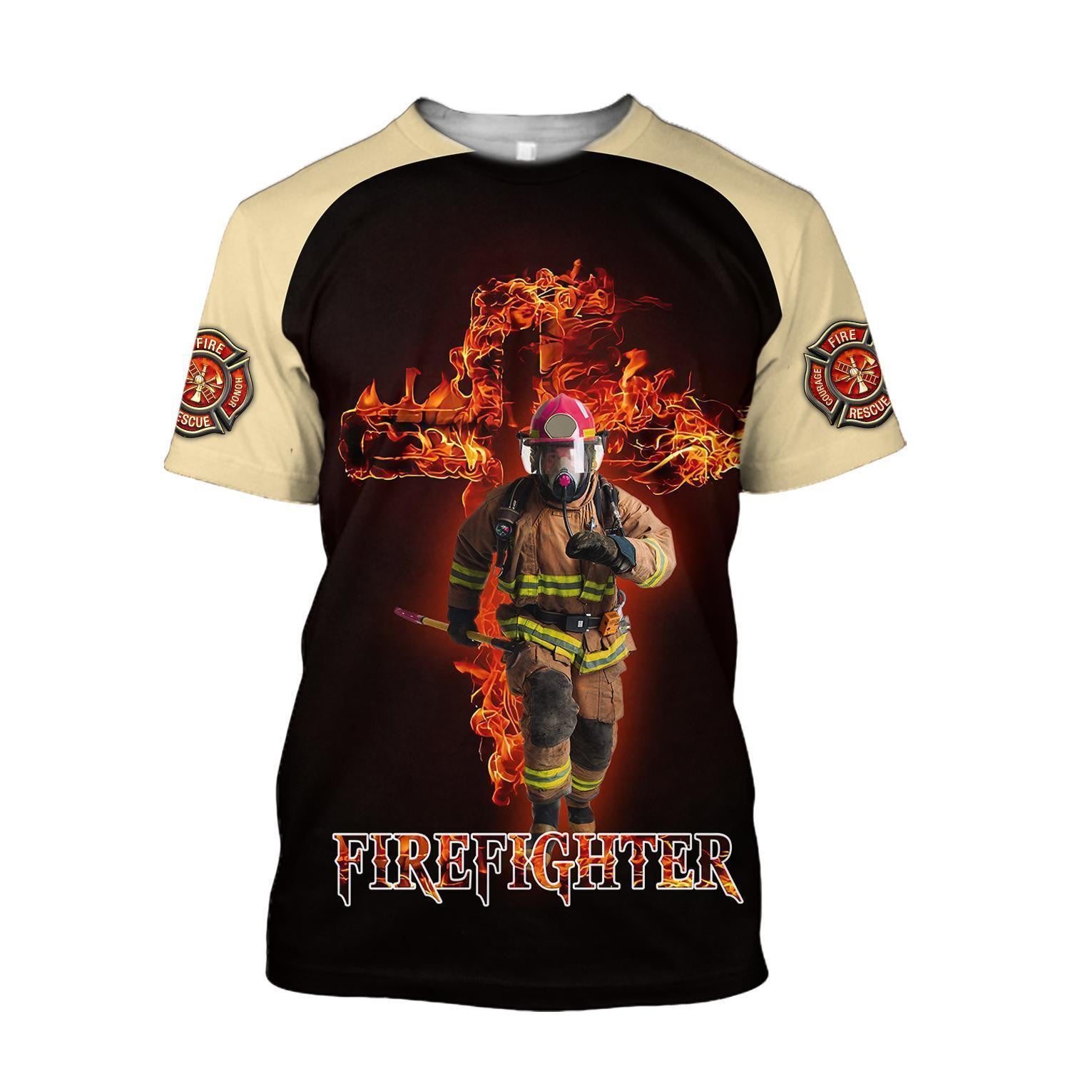 Firefighter A Child Of God, A Man Of Faith Printed Hoodie For Men And Women
