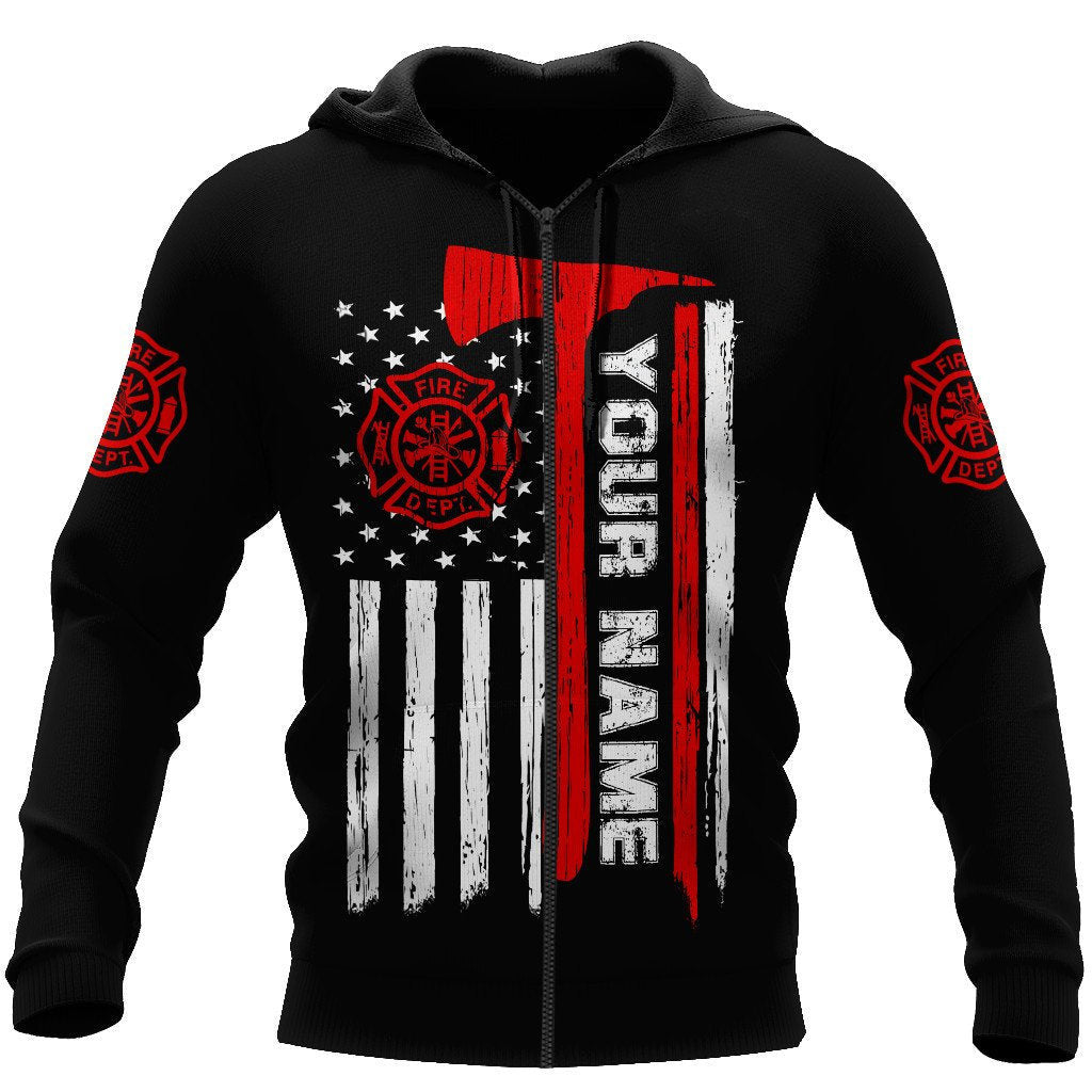 Customize Name Firefighter 3D All Printed Hoodie For Men And Women DA