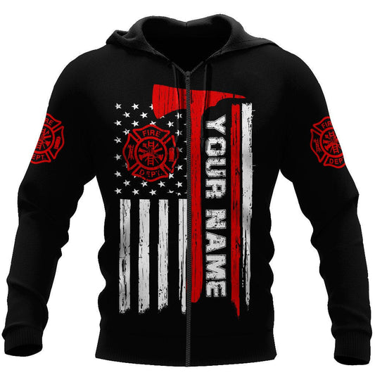 Customize Name Firefighter 3D All Printed Hoodie For Men And Women DA