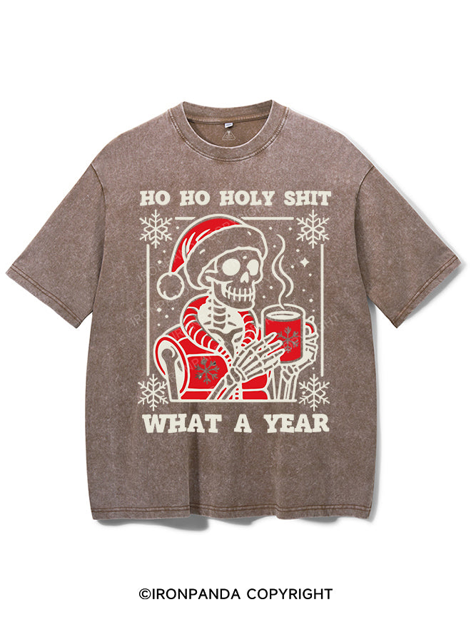 HO HO HOLY SHIT WHAT A YEAR VINTAGE GYM SHIRT