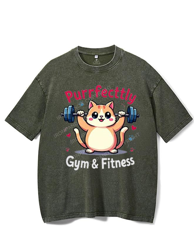 PURRFECTTLY GYM&FITNESS VINTAGE GYM SHIRT