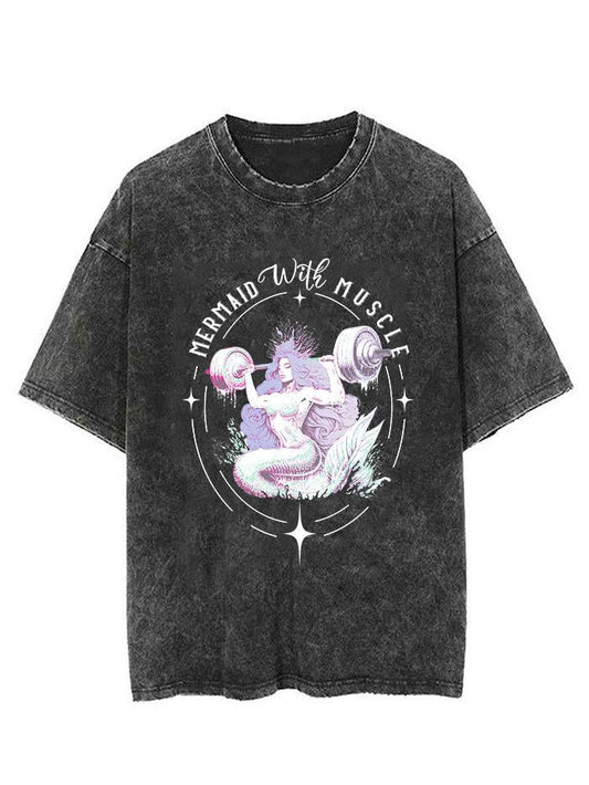 mermaid with muscle Vintage Gym Shirt