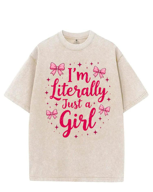 I'M LITERALLY JUST A GIRL VINTAGE GYM SHIRT