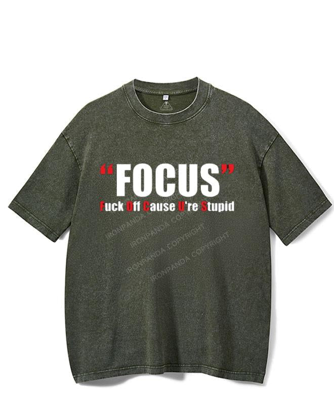 OFFENSIVE HUMOR FOCUS   VINTAGE GYM SHIRT