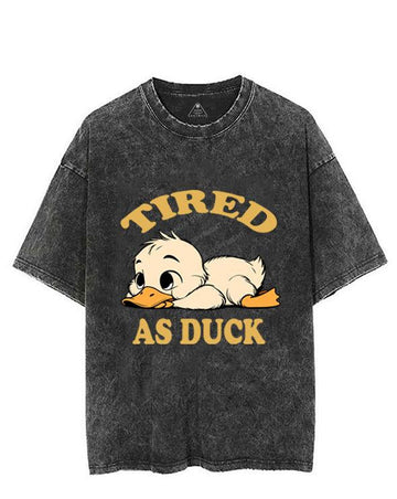 TIRED AS DUCK  VINTAGE GYM SHIRT