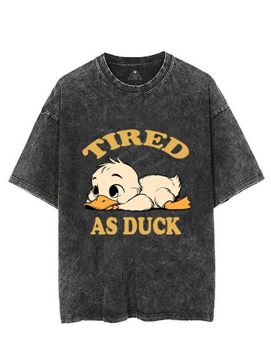 TIRED AS DUCK  VINTAGE GYM SHIRT
