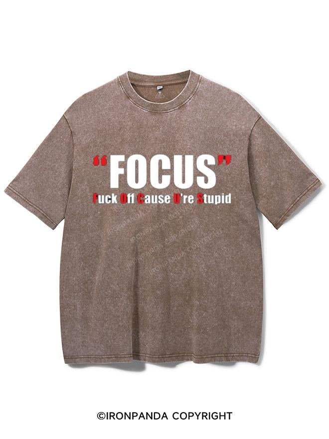 OFFENSIVE HUMOR FOCUS   VINTAGE GYM SHIRT