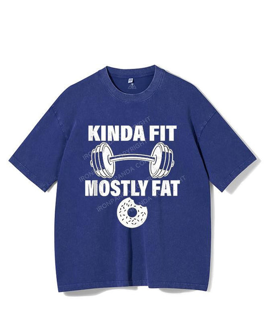 KINDA FIT MOSTLY FAT VINTAGE GYM SHIRT