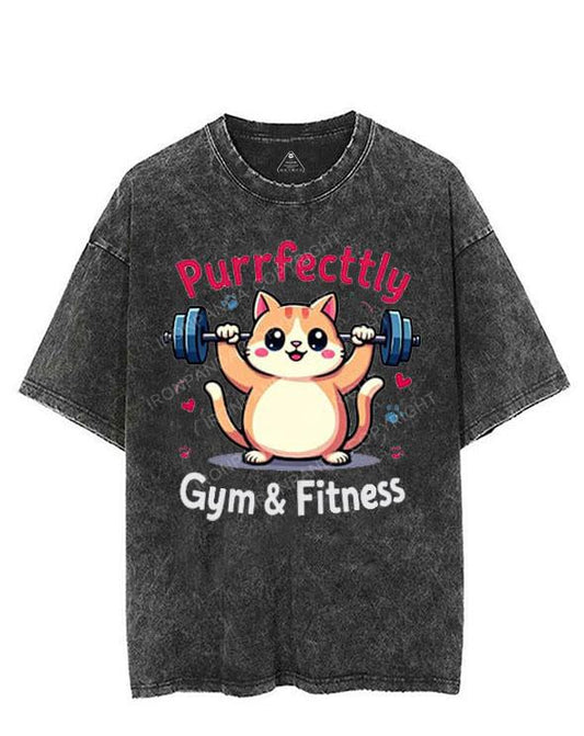 PURRFECTTLY GYM&FITNESS VINTAGE GYM SHIRT