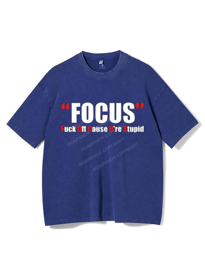 OFFENSIVE HUMOR FOCUS   VINTAGE GYM SHIRT