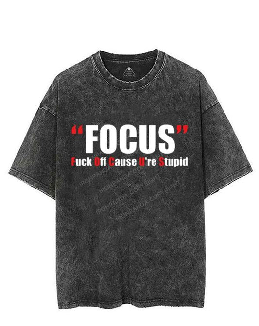 OFFENSIVE HUMOR FOCUS   VINTAGE GYM SHIRT