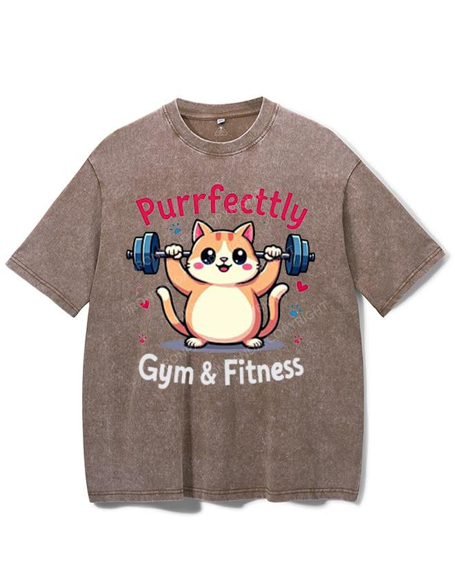 PURRFECTTLY GYM&FITNESS VINTAGE GYM SHIRT