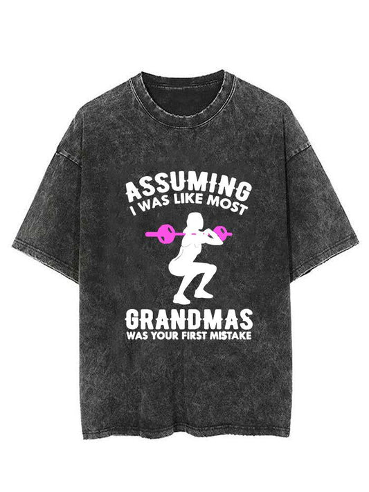 I JUST LIKE GRANDMAS Vintage Gym Shirt