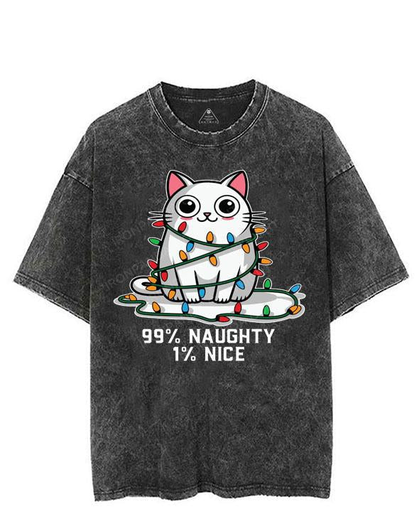 99% NAUGHTY 1% NICE VINTAGE GYM SHIRT