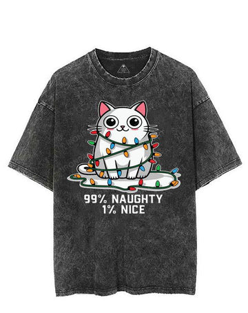 99% NAUGHTY 1% NICE VINTAGE GYM SHIRT